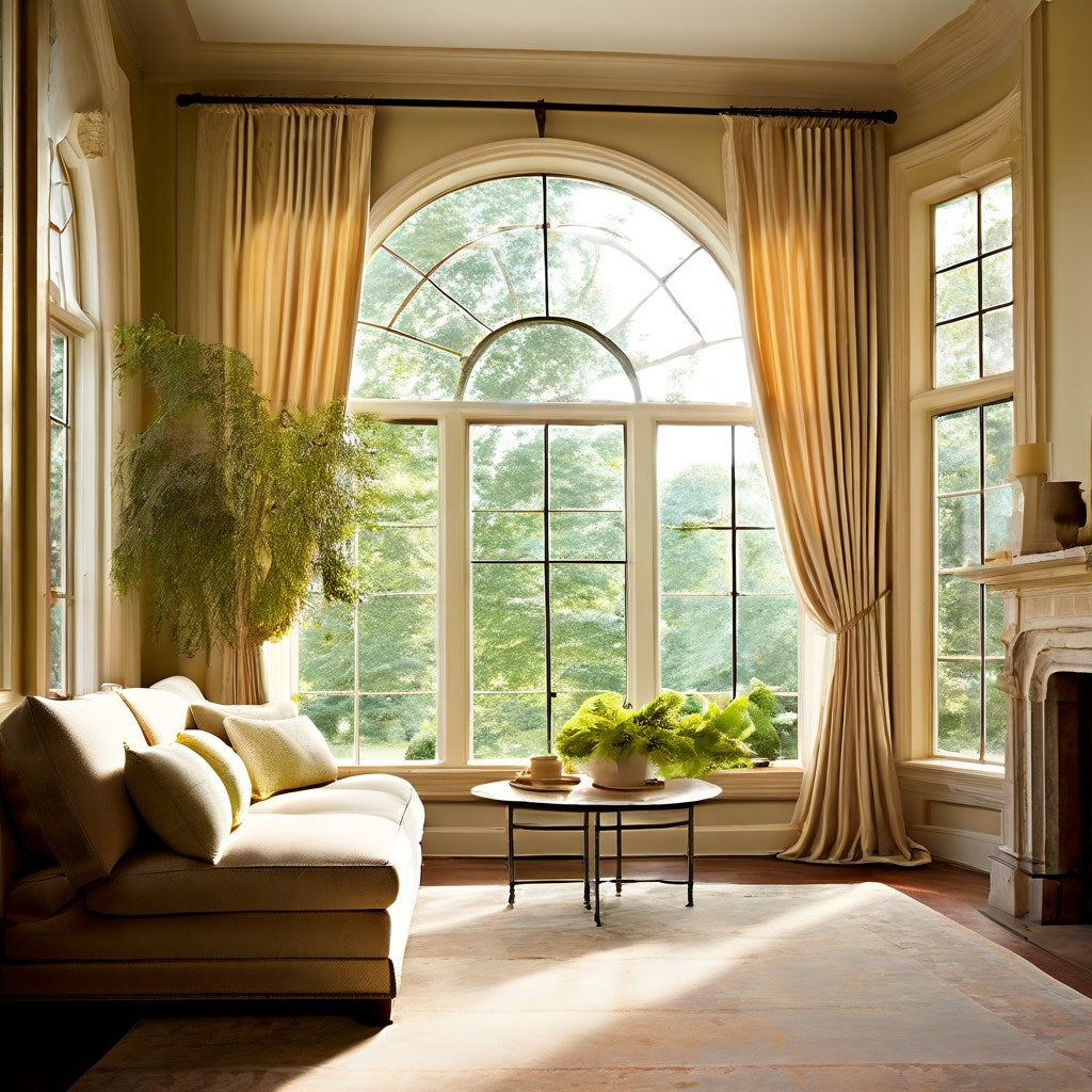 curtains for large arch windows image