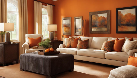 What curtains go with orange walls?