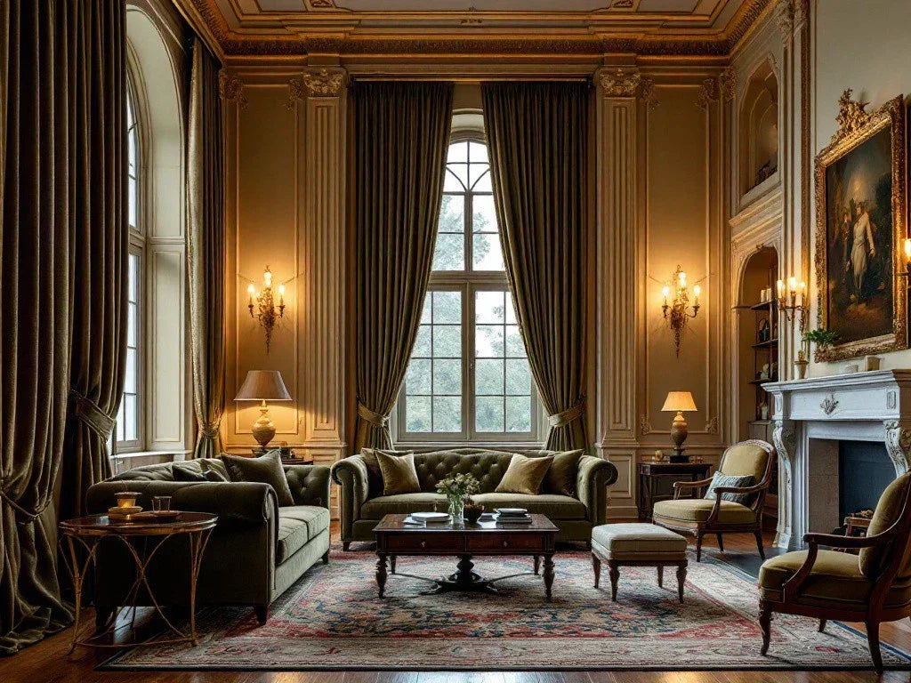 high-end-window-treatment-puddled-drapes