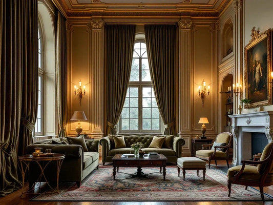 high-end-window-treatment-puddled-drapes
