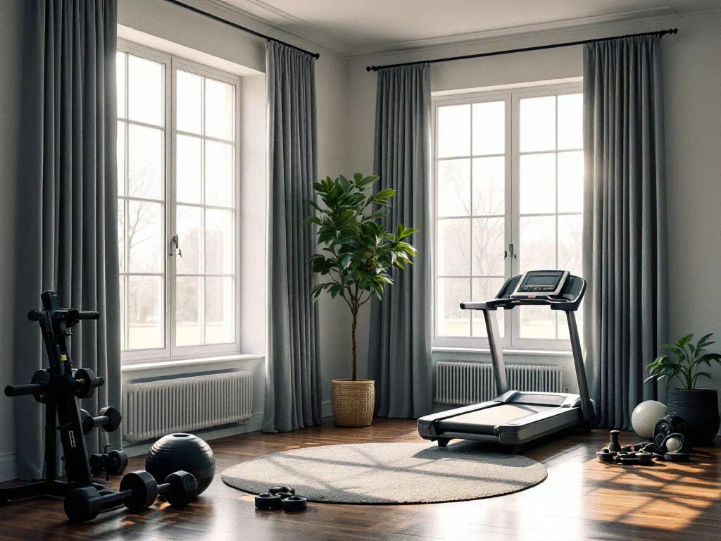 modern-home-gym-blackout-curtains-workout-space