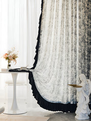 Adalyn Rococo Light Filtering Airy Lace Custom Curtain