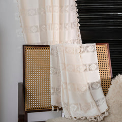 Addilyn White Crochet Sheer Curtain