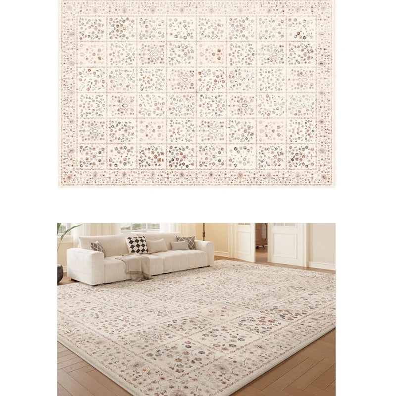 Ivory Floral Grid