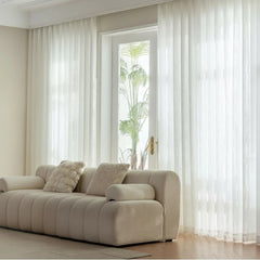Shimmer Soft Glow Stripe Custom Sheer Curtain