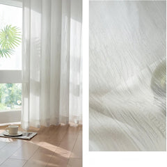 Shimmer Soft Glow Stripe Custom Sheer Curtain