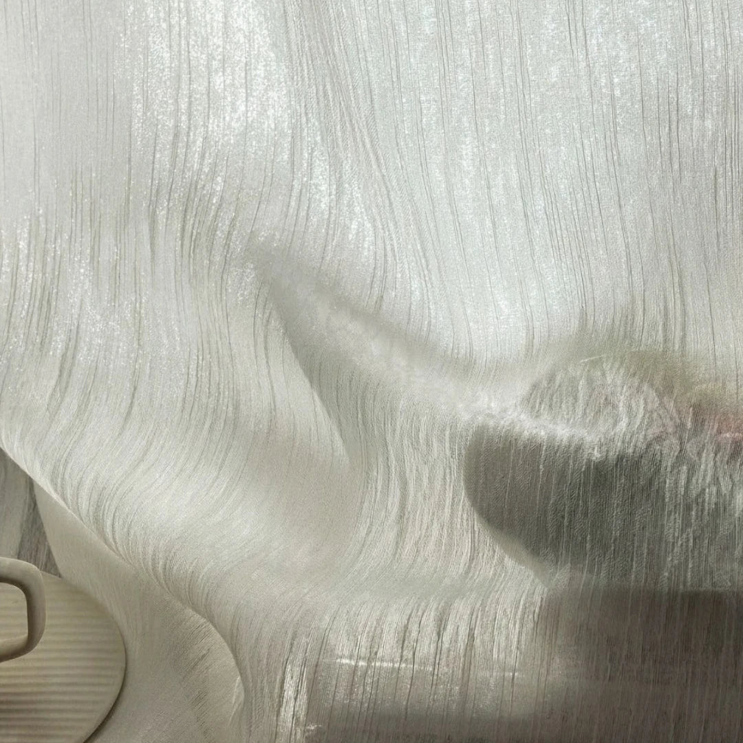 Shimmer Soft Glow Stripe Custom Sheer Curtain