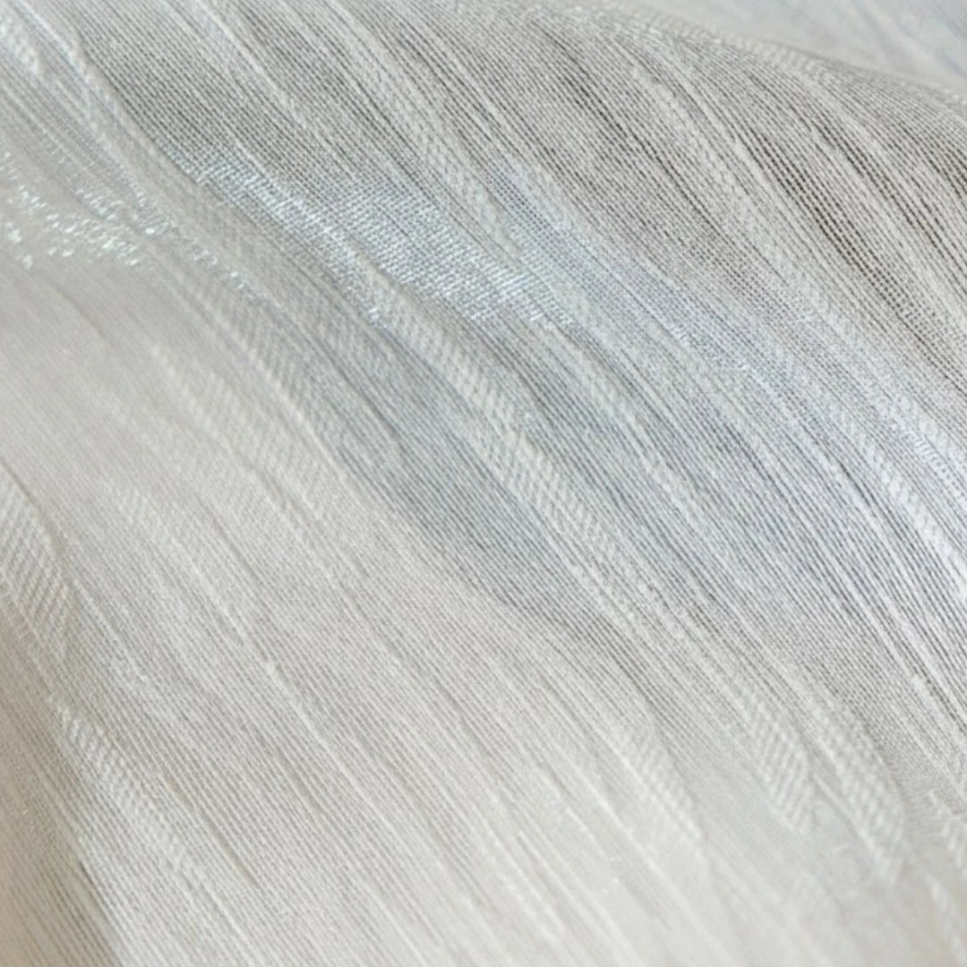  Shimmer Soft Glow Stripe Custom Sheer Curtain
