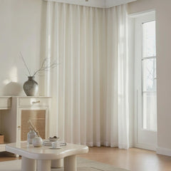  Shimmer Soft Glow Stripe Custom Sheer Curtain