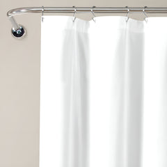 Ali White Shower Curtain With Ruffles