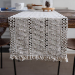 Amia Solid Ivory Table Runner