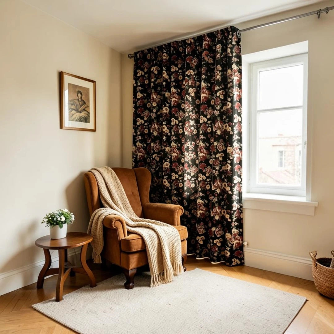 Black Vintage Floral