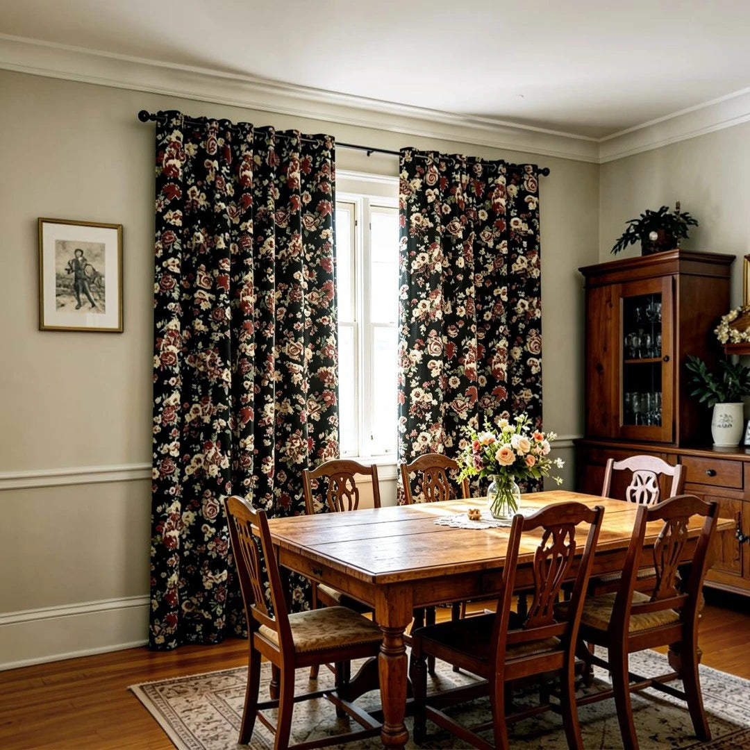Black Vintage Floral