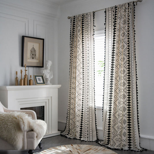 Anika Boho Semi-Sheer Custom Curtain
