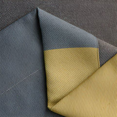 Cortina personalizada insonorizada opaca con bloques de color de lino Ashanti