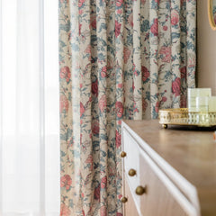 Ayana Rustic Botanical Room Darkening Custom Curtain