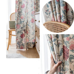 Ayana Rustic Botanical Room Darkening Custom Curtain