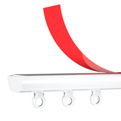 Sistema de Calha para Cortinas Sem Costura Barb Ultra-Fino em Forma de V