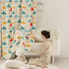 Bibi Whimsical Cloud Dreams Custom Nursery Room Curtain