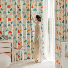 Bibi Whimsical Cloud Dreams Custom Nursery Room Curtain