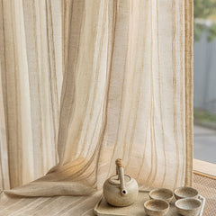Blair Eco-Friendly Japandi Linen Sheer Privacy Curtain