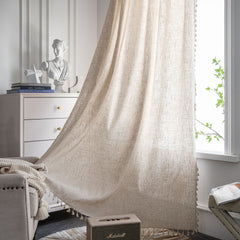 Callie Ivory Semi-Sheer Custom Curtain