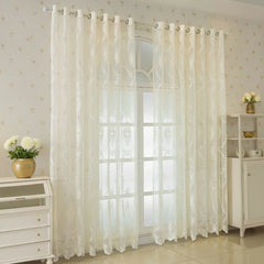 Cassidy Vintage Embroidered Floral Lace Custom Sheer Curtain