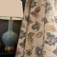 Cynthia French Country Floral Custom Room Darkening Curtain