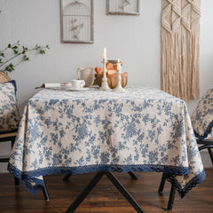 Dayana Rose Print Linen Tablecloth