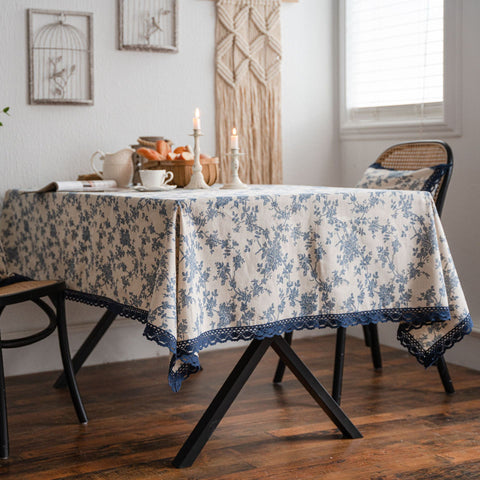 Dayana Rose Print Linen Tablecloth