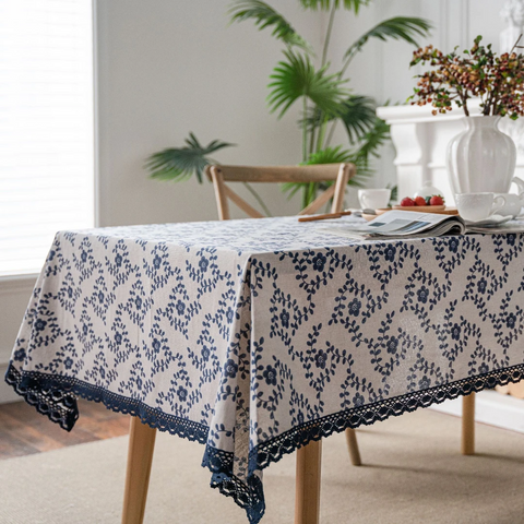 Navy Floral Vine