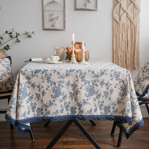 Blue Toile Floral