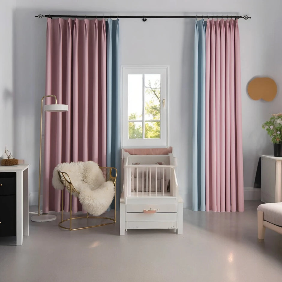 VELVET Powder pink Curtain -1 pcs / Curtain for the window on pinch pleated made to online order