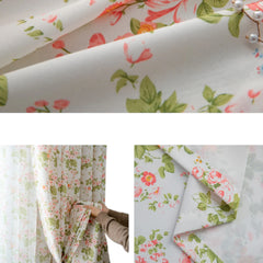 Elyse Shabby Farmhouse Floral Custom Privacy Curtain