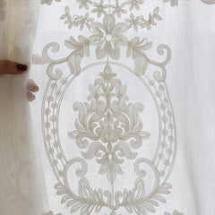 Evan Lace White Custom Sheer Curtain