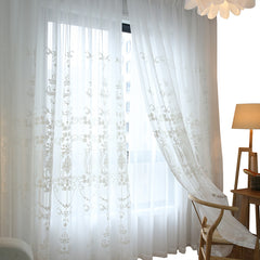 Evan Lace White Custom Sheer Curtain