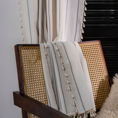Freya White Semi-Sheer Custom Curtain