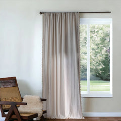 Freya White Semi-Sheer Light Filtering Grommet Custom Curtain