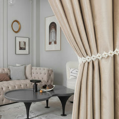 Gail Luster Velvet Custom Room Darkening Curtain