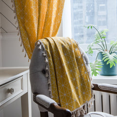 Gracelyn Yellow Semi-Sheer Custom Curtain