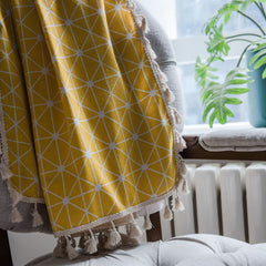 Gracelyn Cotton Yellow Light Filtering Grommet Custom Curtain