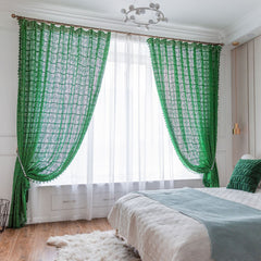 Hadley Vintage Green Sheer Curtain