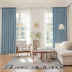 Jenna Chenille Rustic Jacquard Custom Blackout Curtain