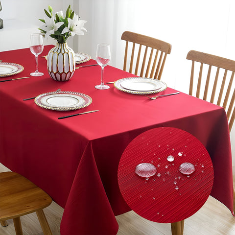 Katarina Red Solid Color Tablecloth