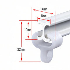 Binario per tende Kerri Slim a profilo basso, dritto e flessibile