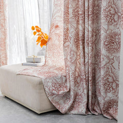 Laurel Vintage Peony Vintage Custom Room Darkening Curtain