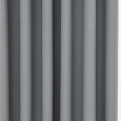 Luna Polyester Grey High Performance Blackout Custom Curtain