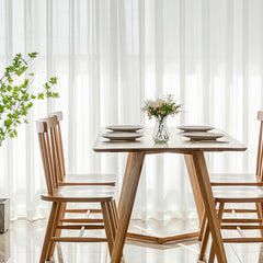Lyla White Gauze Striped Texture Light Filtering Custom Curtain