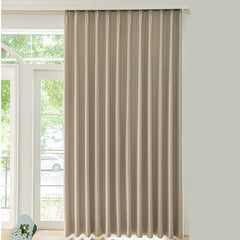 Marisol Milk Tea Linen Room Darkening Custom Curtain