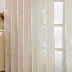 Marlene Vintage Floral Jacquard Custom Sheer Curtain